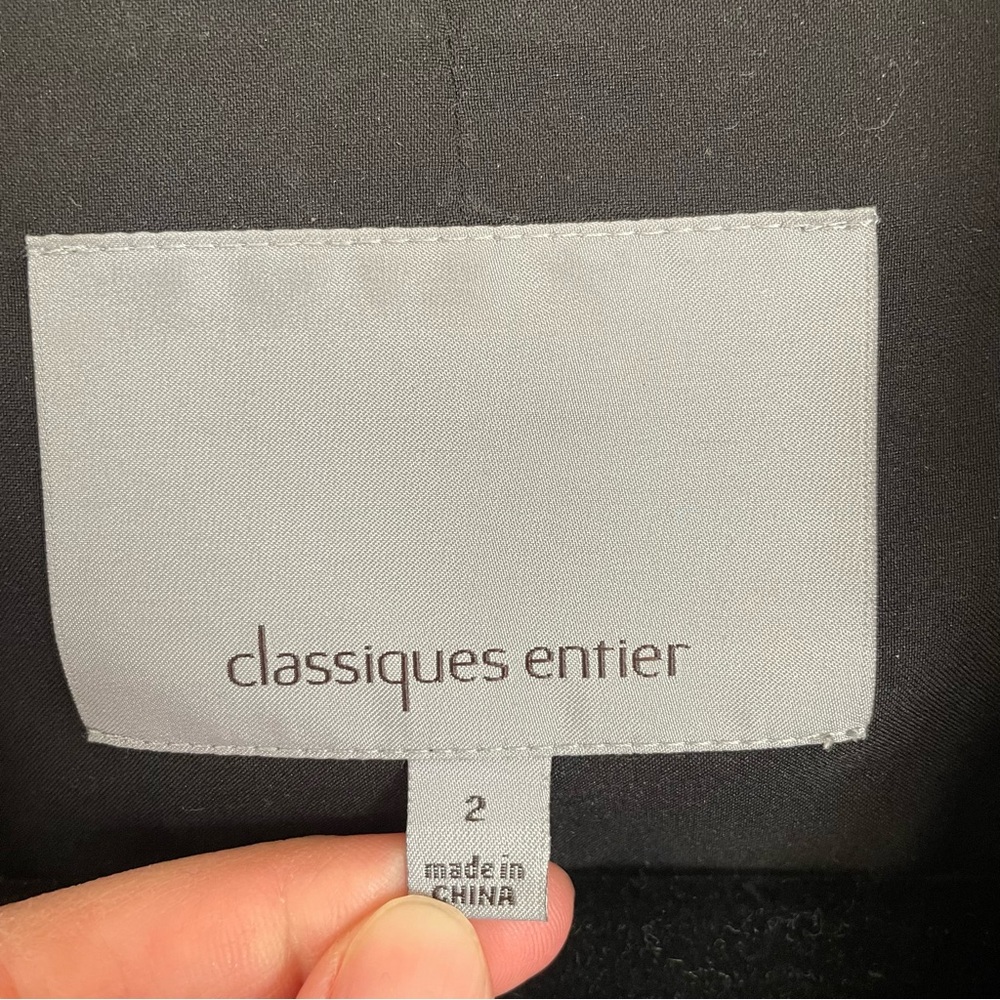 Classiques Entier Navy Virgin Wool Linen Blend Suit Set 2 Career Work Office - Picture 2 of 16